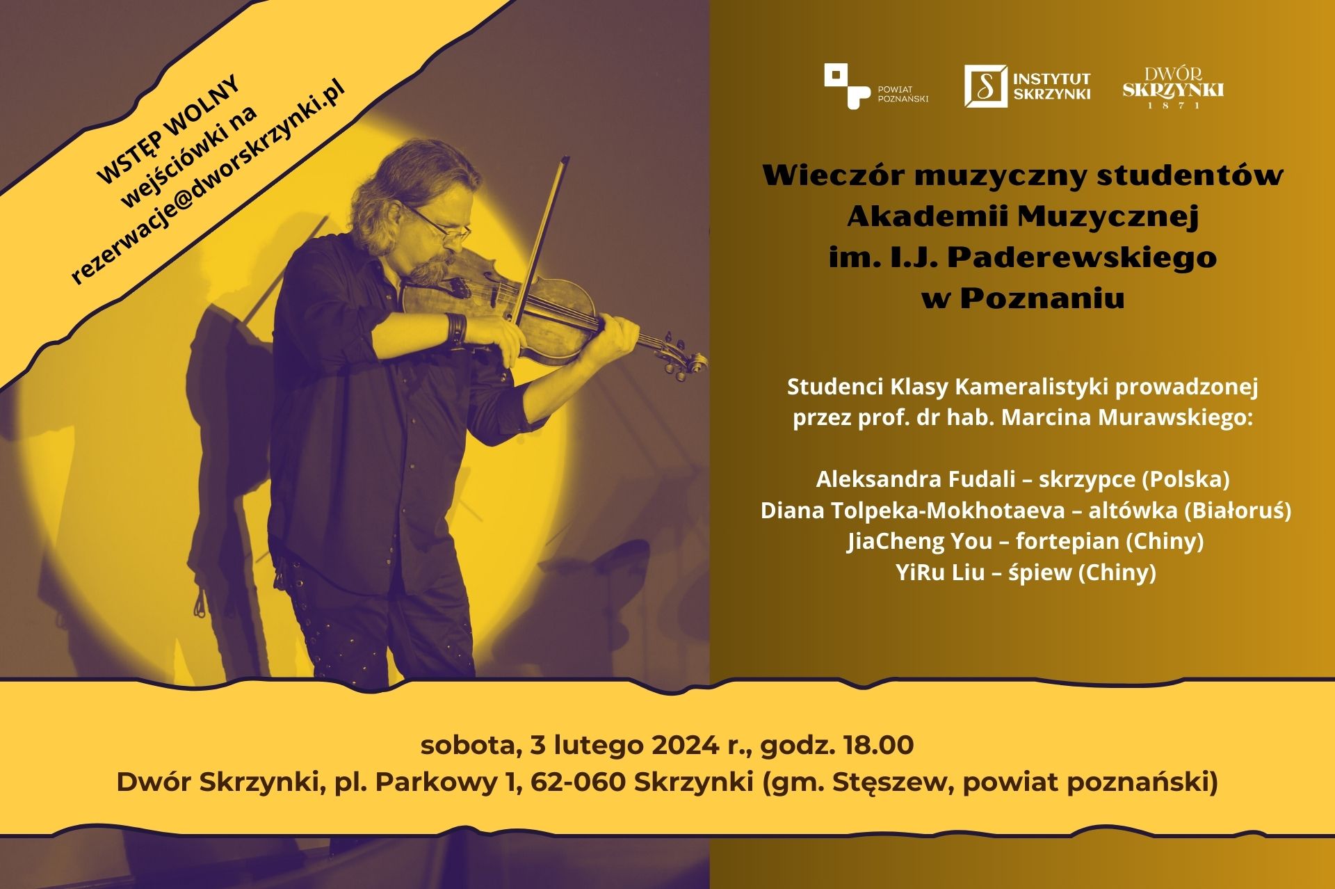 You are currently viewing Wieczór muzyczny studentów Akademii Muzycznej w Dworze Skrzynki
