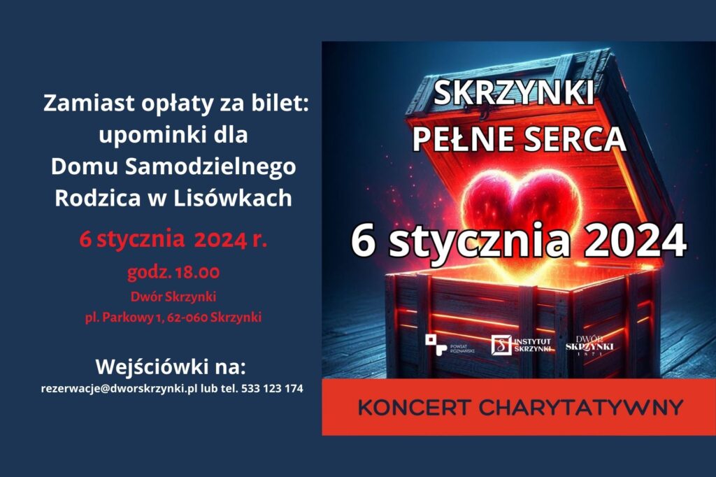 Read more about the article Koncert charytatywny czyli  niezwykły wieczór Trzech Króli w Dworze Skrzynki.
