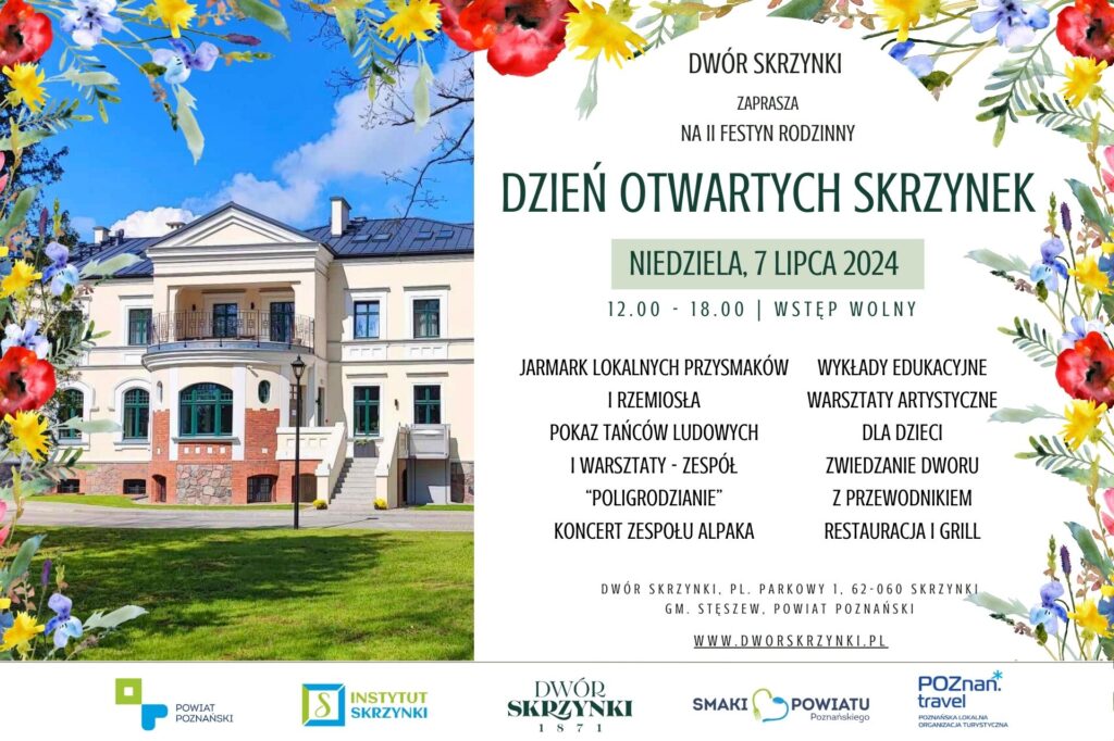 Read more about the article Kulturalny i kulinarny weekend w Dworze Skrzynki: kino letnie, koncert i rodzinny festyn na powitanie wakacji