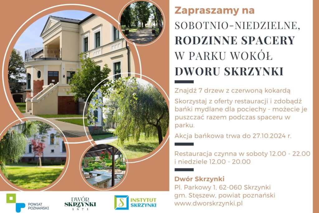 Read more about the article Sobotnio-niedzielne, rodzinne spacery w parku wokół Dworu Skrzynki