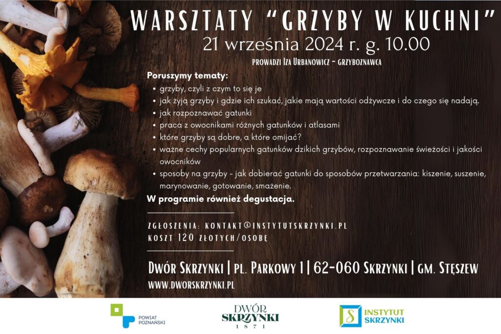 Read more about the article Cykl warsztatów grzyboznawczych w Dworze Skrzynki.