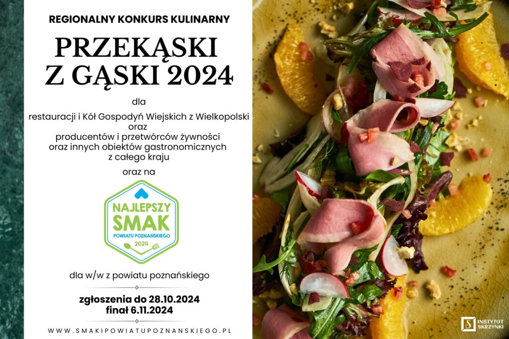 Read more about the article Przekąski z gąski 2024 – rusza kolejna edycja konkursu kulinarnego dla gastronomii, producentów i kół gospodyń wiejskich w Dworze Skrzynki