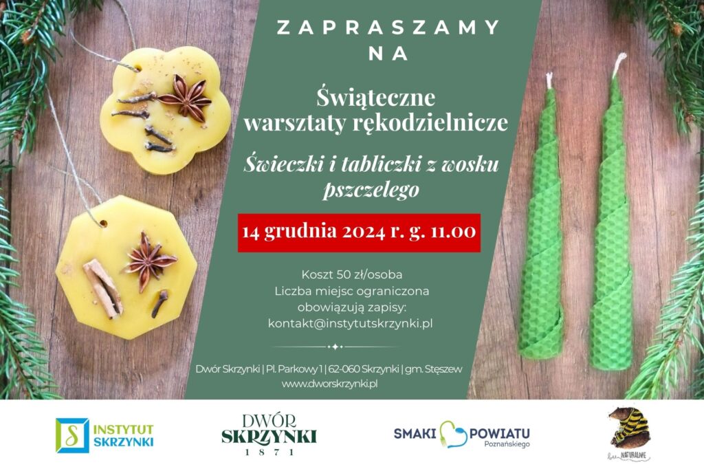 Read more about the article Świąteczne warsztaty rękodzielnicze Świeczki i tabliczki z wosku pszczelego