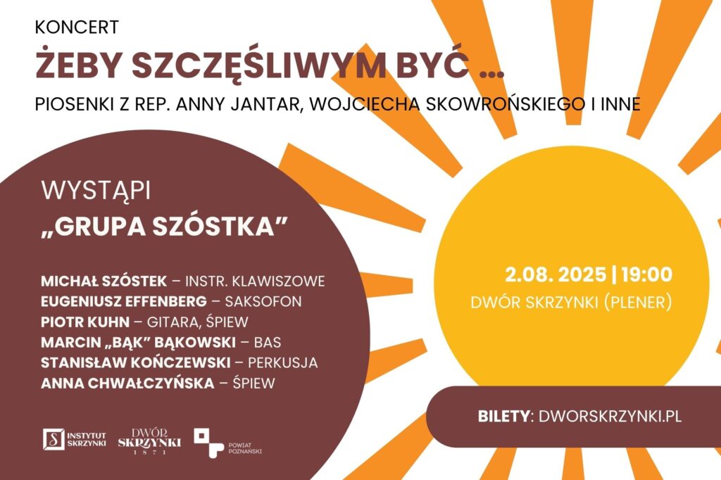 Read more about the article ŻEBY SZCZĘŚLIWYM BYĆ… koncert piosenek z repertuaru Anny Jantar i Wojciecha Skowrońskiego w Skrzynkach.