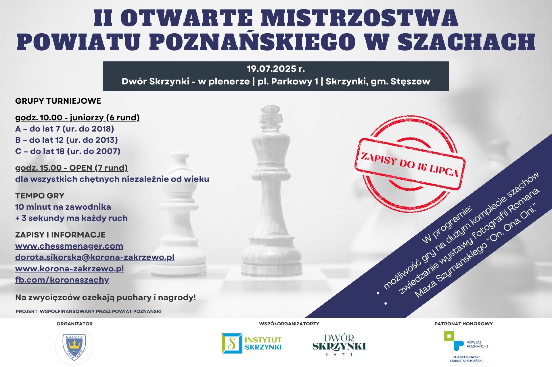 You are currently viewing II OTWARTE MISTRZOSTWA POWIATU POZNAŃSKIEGO W SZACHACH