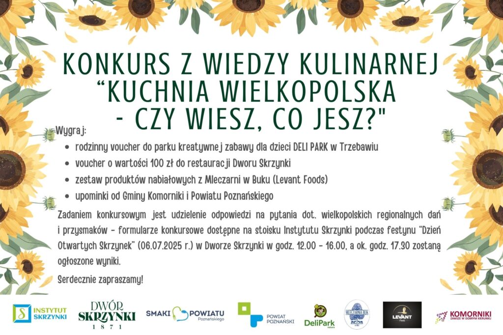 Read more about the article Konkurs z wiedzy kulinarnej “Kuchnia Wielkopolska – czy wiesz, co jesz?”
