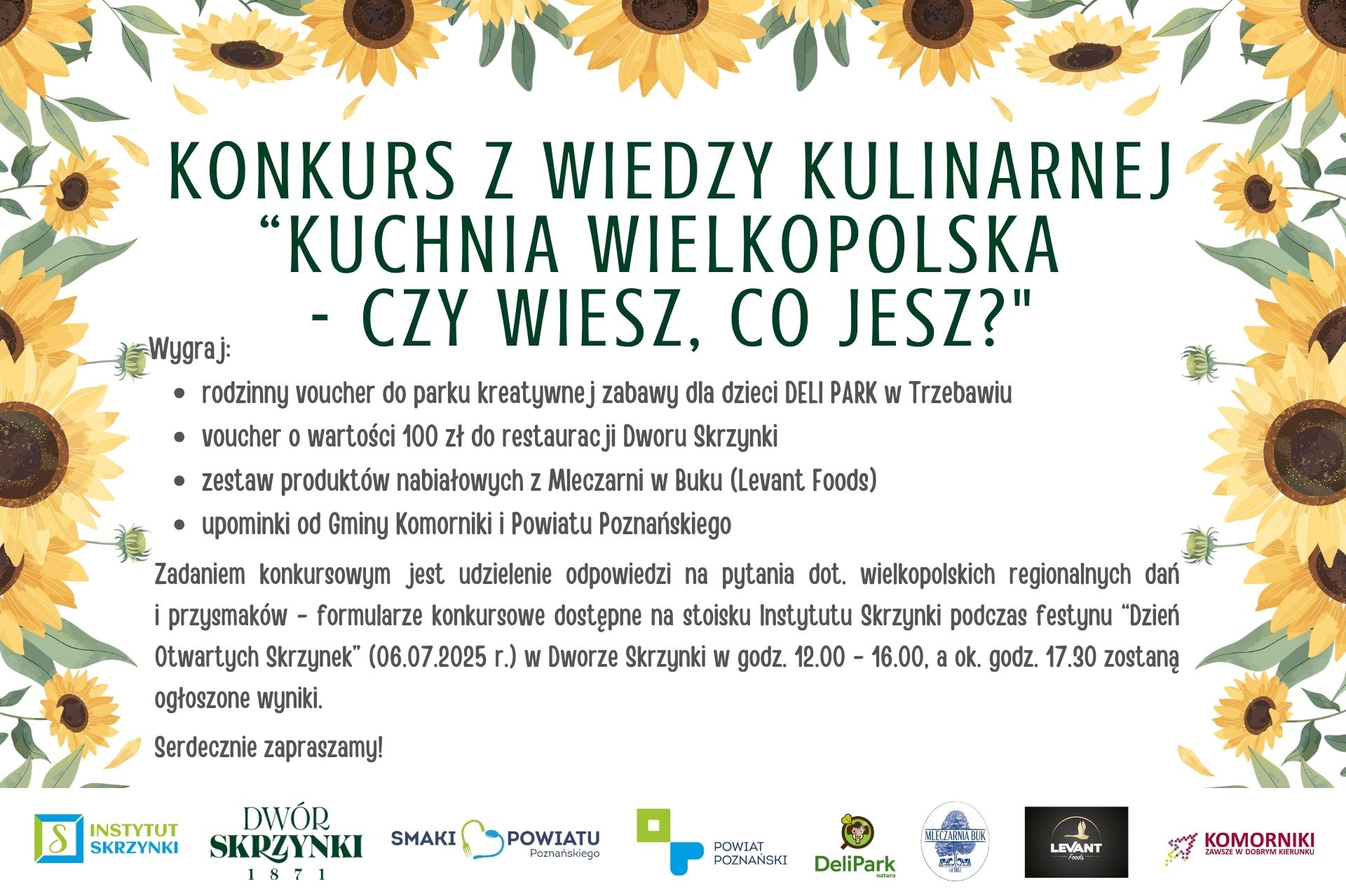 You are currently viewing Konkurs z wiedzy kulinarnej “Kuchnia Wielkopolska – czy wiesz, co jesz?”