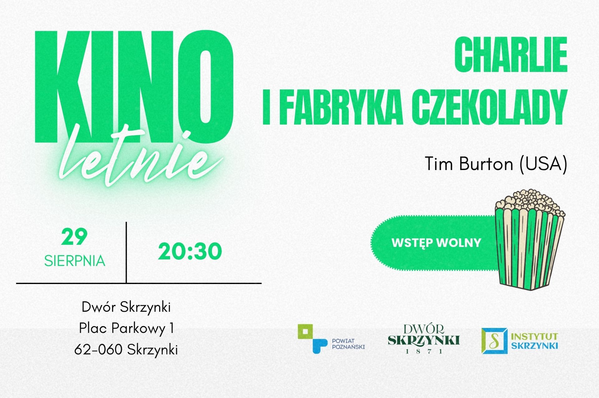 You are currently viewing Zapraszamy 29 sierpnia na ostatni w tym sezonie seans w kinie letnim