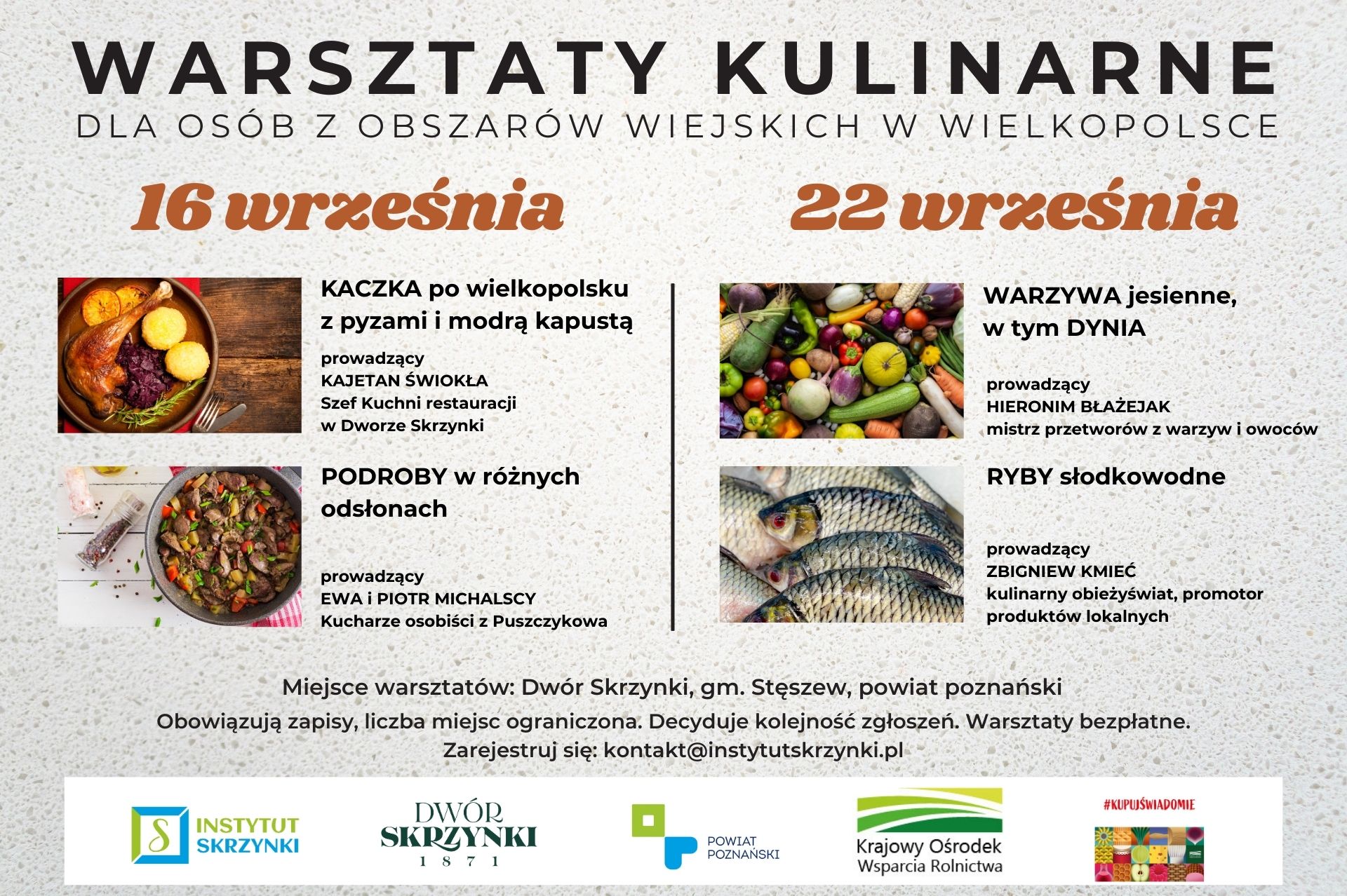 You are currently viewing Warsztaty kulinarne w Dworze Skrzynki (wrzesień)