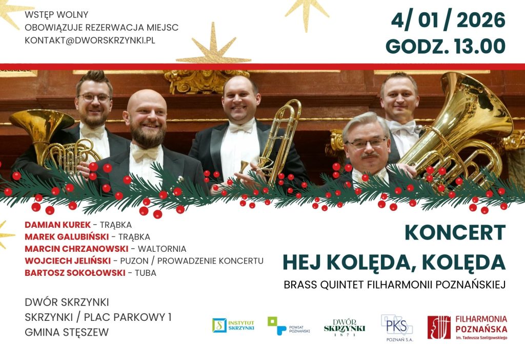 Read more about the article BrassQuintet Filharmonii Poznańskiej w kolędowym koncercie w Skrzynkach