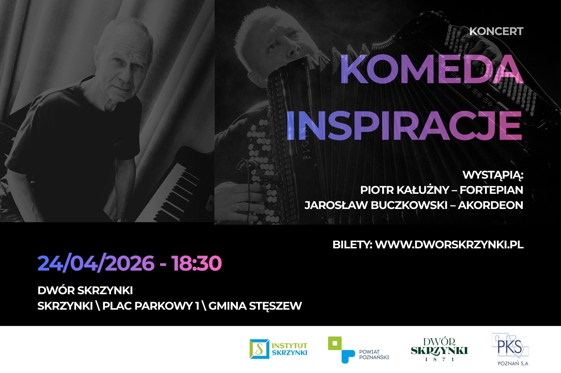 You are currently viewing „KOMEDA – INSPIRACJE”  Piotr Kałużny i Jarosław Buczkowski zagrają w Skrzynkach