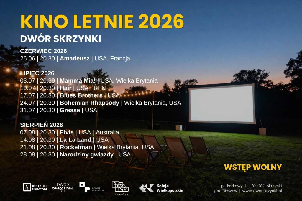 Read more about the article Kino Letnie 2026 | Dwór Skrzynki zaprasza na muzyczne seanse pod gwiazdami!