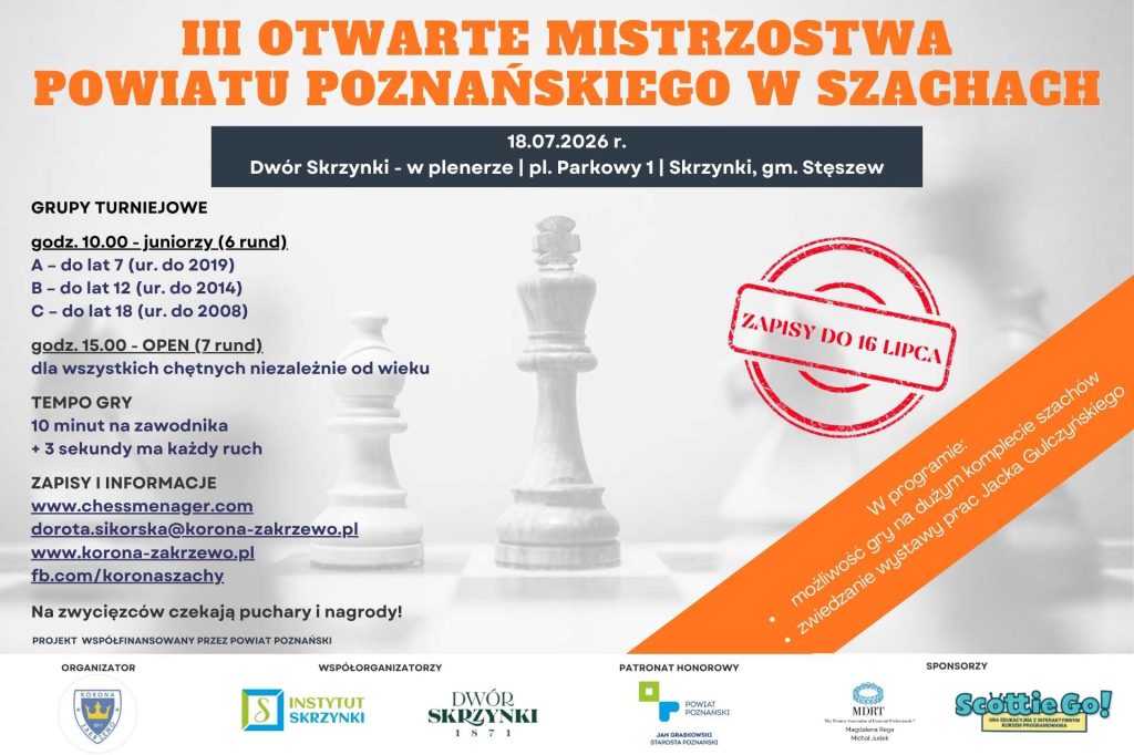 Read more about the article III Otwarte Mistrzostwa Powiatu Poznańskiego w Szachach