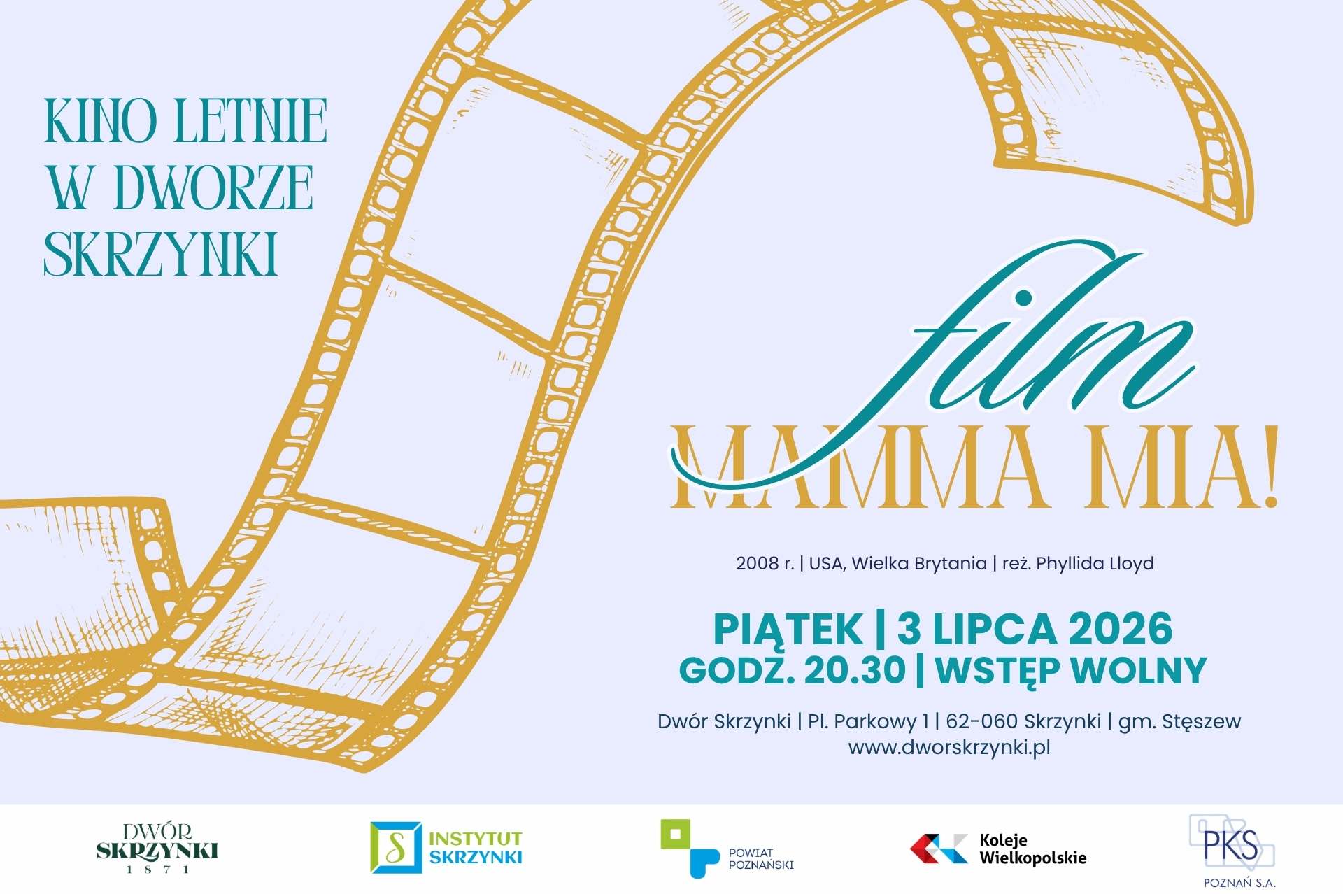 You are currently viewing Mamma Mia! (2008 – USA / Wielka Brytania) | Kino Letnie w Dworze Skrzynki (wstęp wolny)