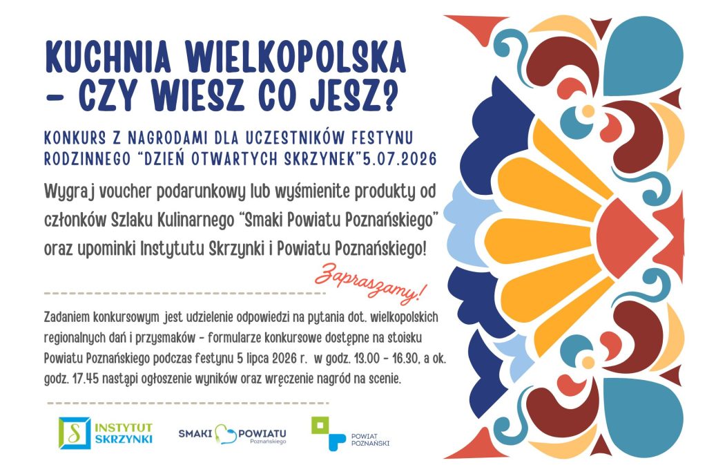 Read more about the article Konkurs z wiedzy kulinarnej “Kuchnia Wielkopolska – czy wiesz, co jesz?”