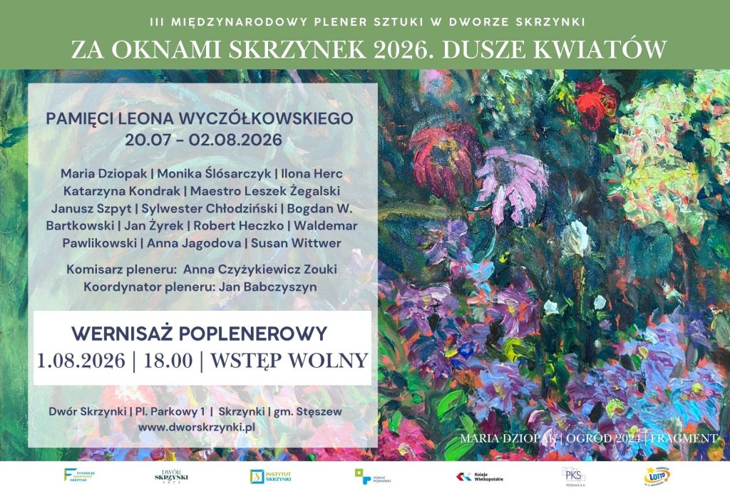 Read more about the article „Za oknami Skrzynek. Dusze kwiatów. Pamięci Leona Wyczółkowskiego” – zapraszamy do Dworu Skrzynki na wernisaż wystawy poplenerowej