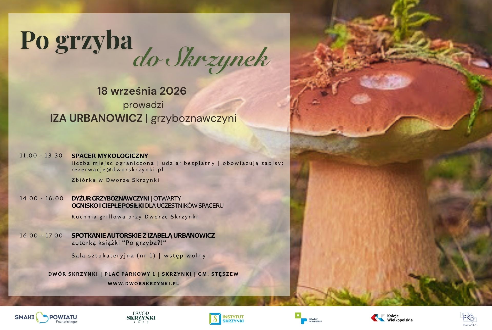 You are currently viewing „Po Grzyba Do Skrzynek!” – dzień z grzybami w Dworze Skrzynki