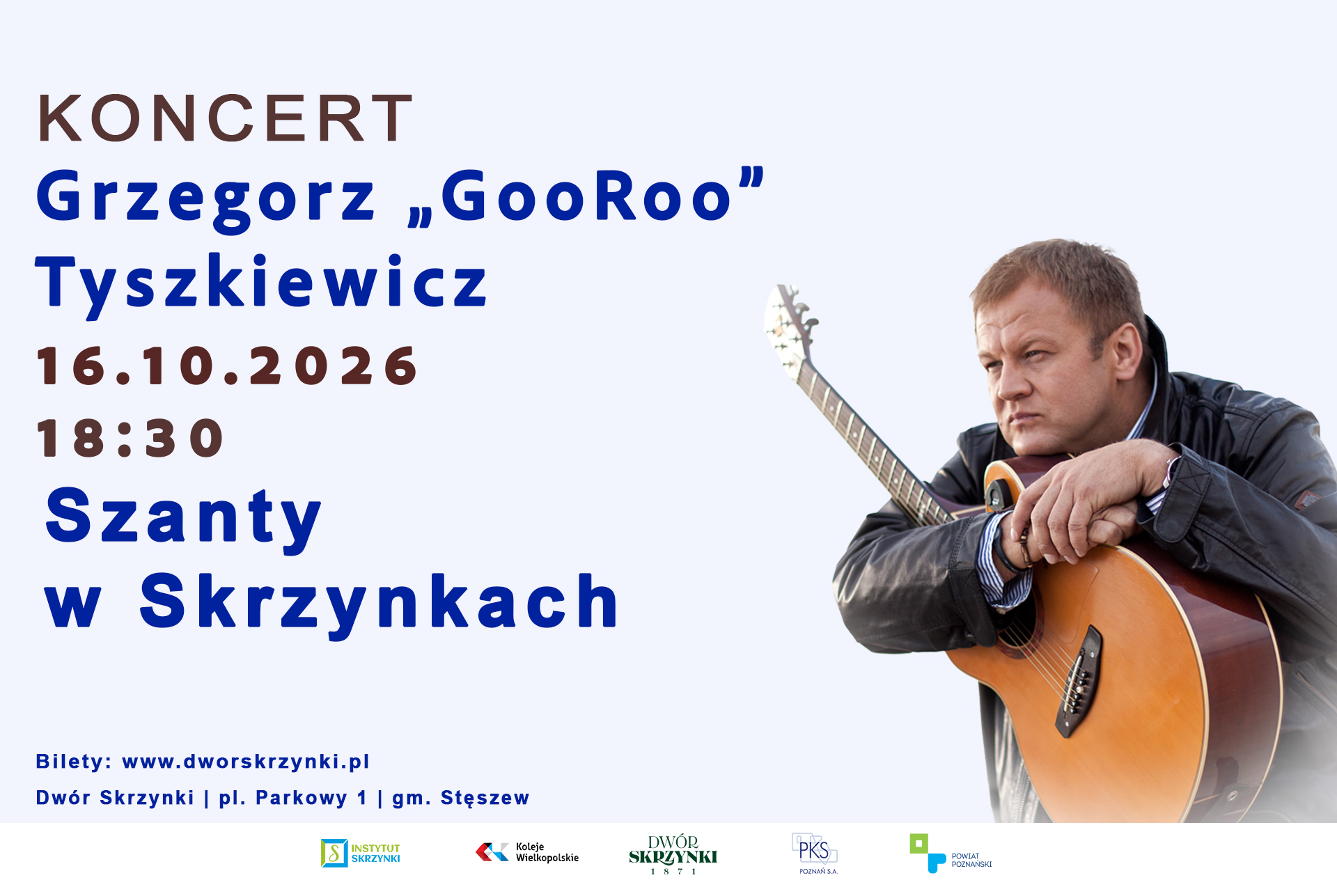 You are currently viewing Morskie opowieści, czyli szanty na najwyższym poziomie: Grzegorz „GooRoo” Tyszkiewicz z koncertem w Dworze Skrzynki