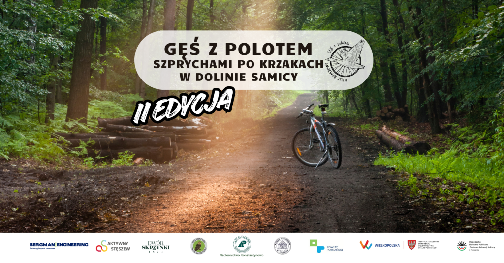 Read more about the article Rowerową przygoda „Gęś z polotem. Szprychami po krzakach w Dolinie Samicy”