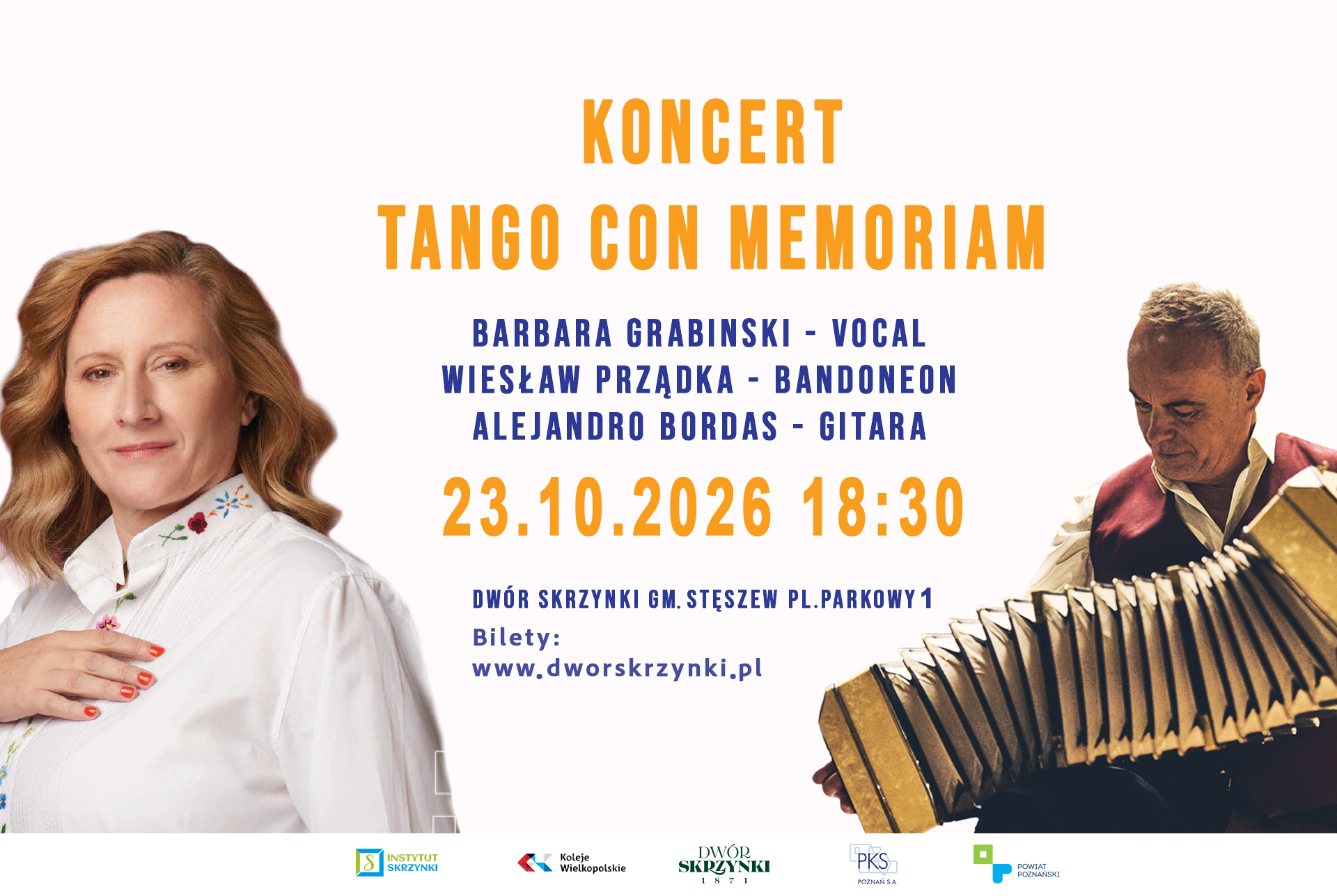 You are currently viewing „Tango Con Memoriam” – Barbara Grabiński i Wiesław Prządka wystąpią w Skrzynkach 