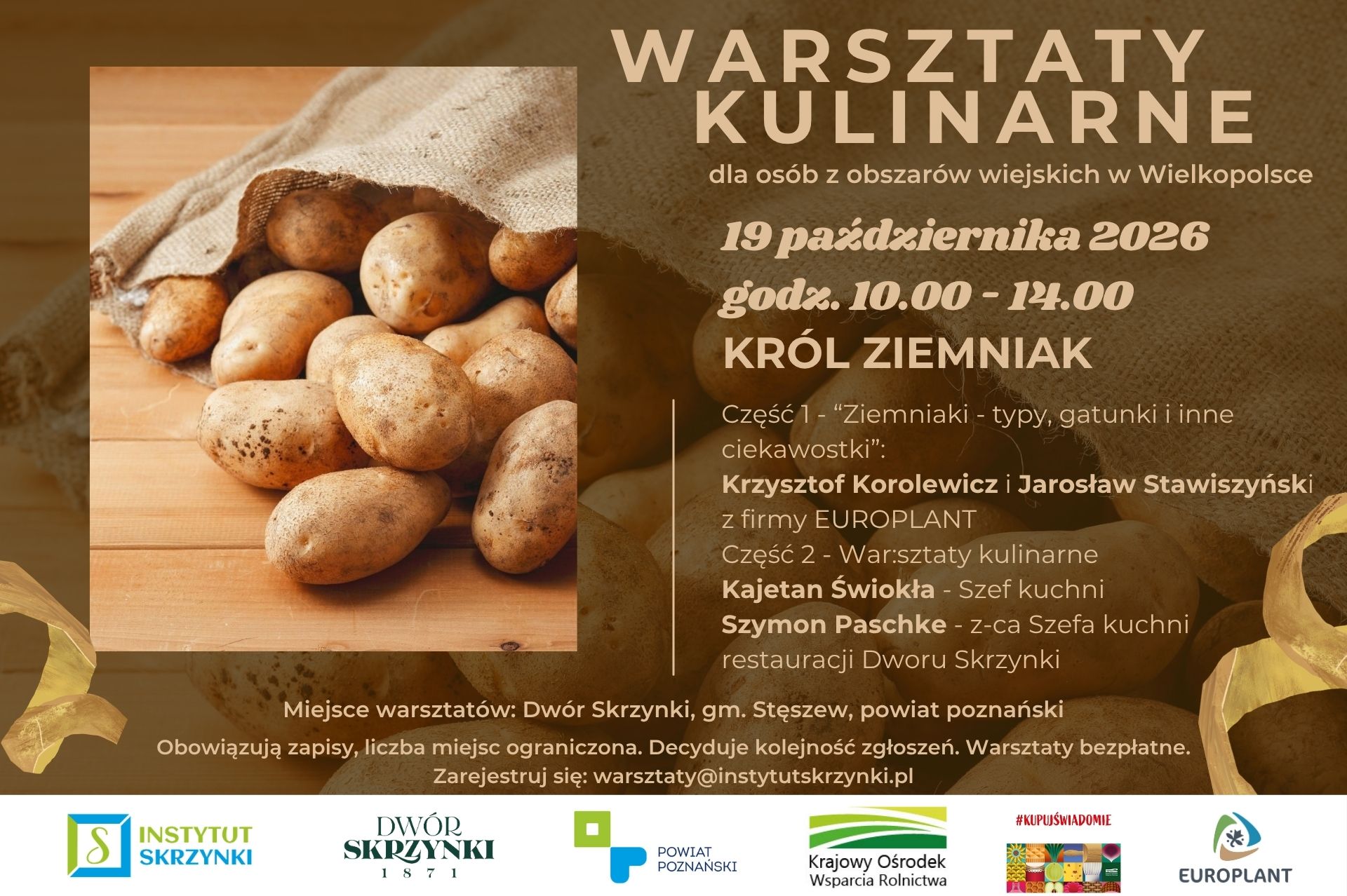 You are currently viewing Król ziemniak: warsztaty kulinarne z KOWR w Dworze Skrzynki