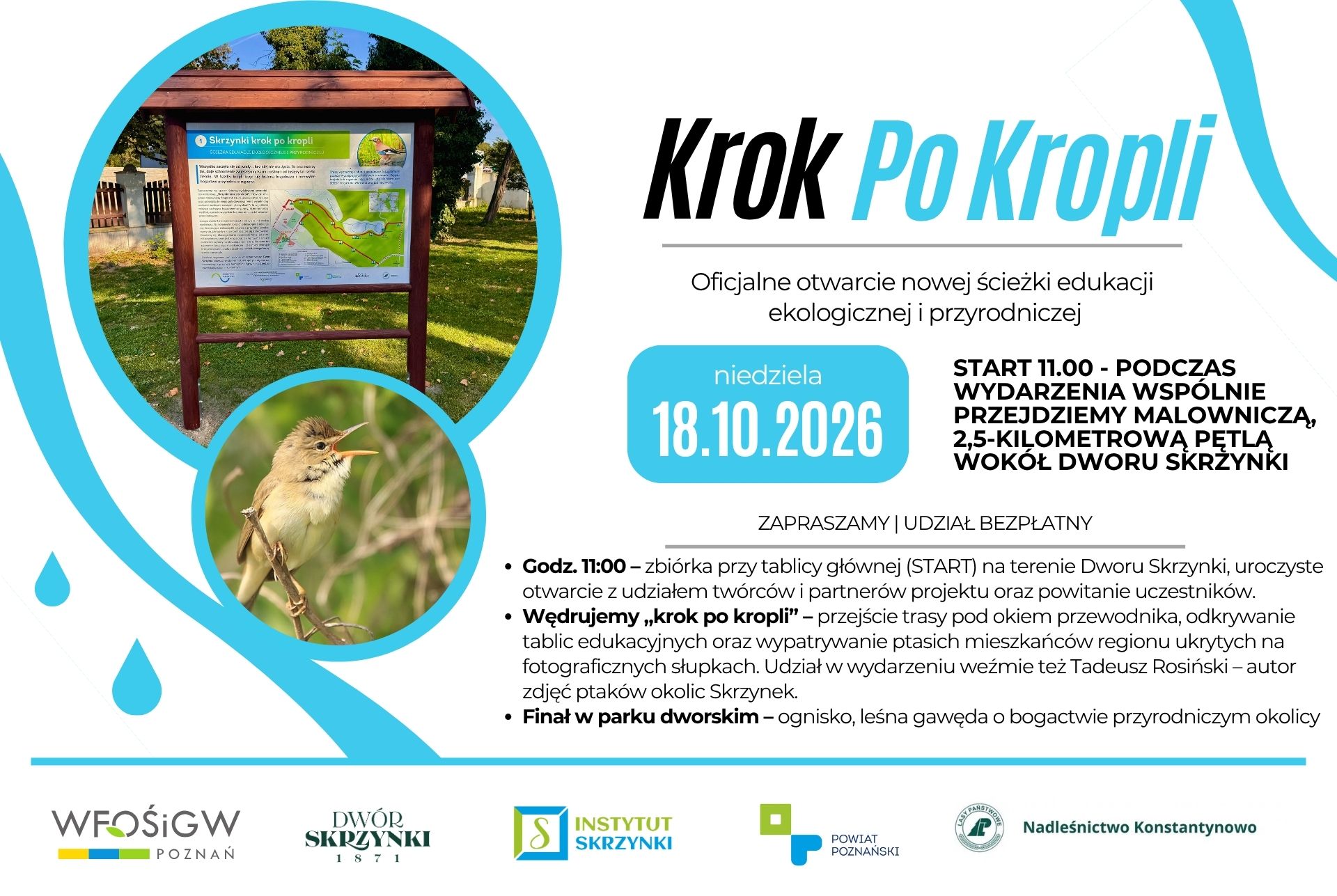 You are currently viewing Odkryj walory przyrodnicze regionu – Otwarcie ścieżki „Skrzynki krok po kropli”
