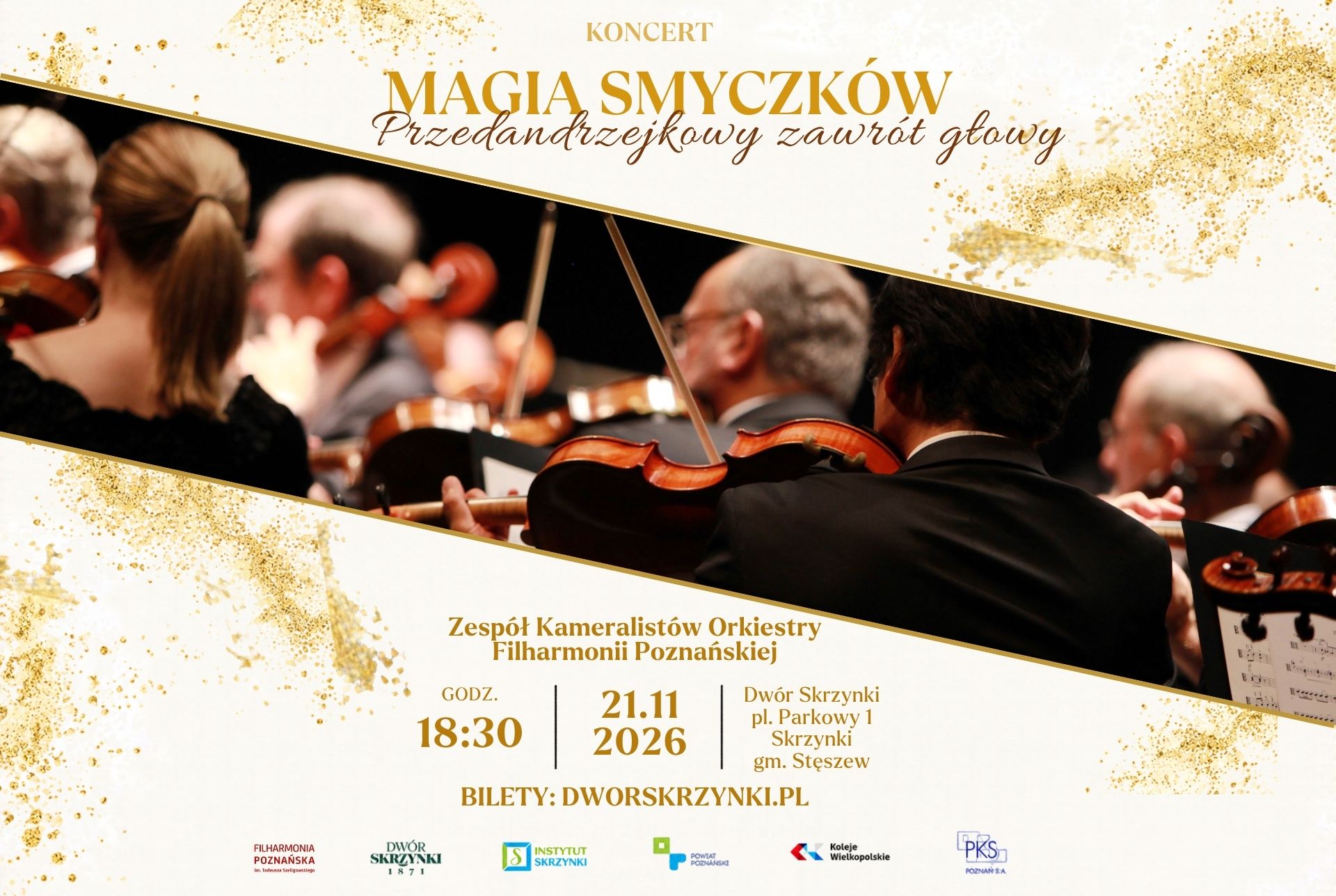 You are currently viewing „Magia smyczków. Przedandrzejkowy zawrót głowy” w Dworze Skrzynki.