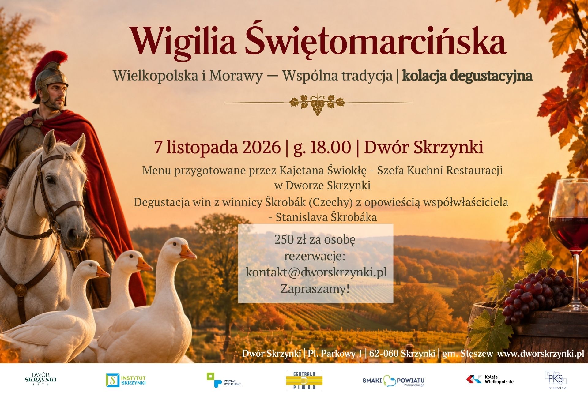 You are currently viewing Wigilia Świętomarcińska w Dworze Skrzynki | Kolacja Degustacyjna