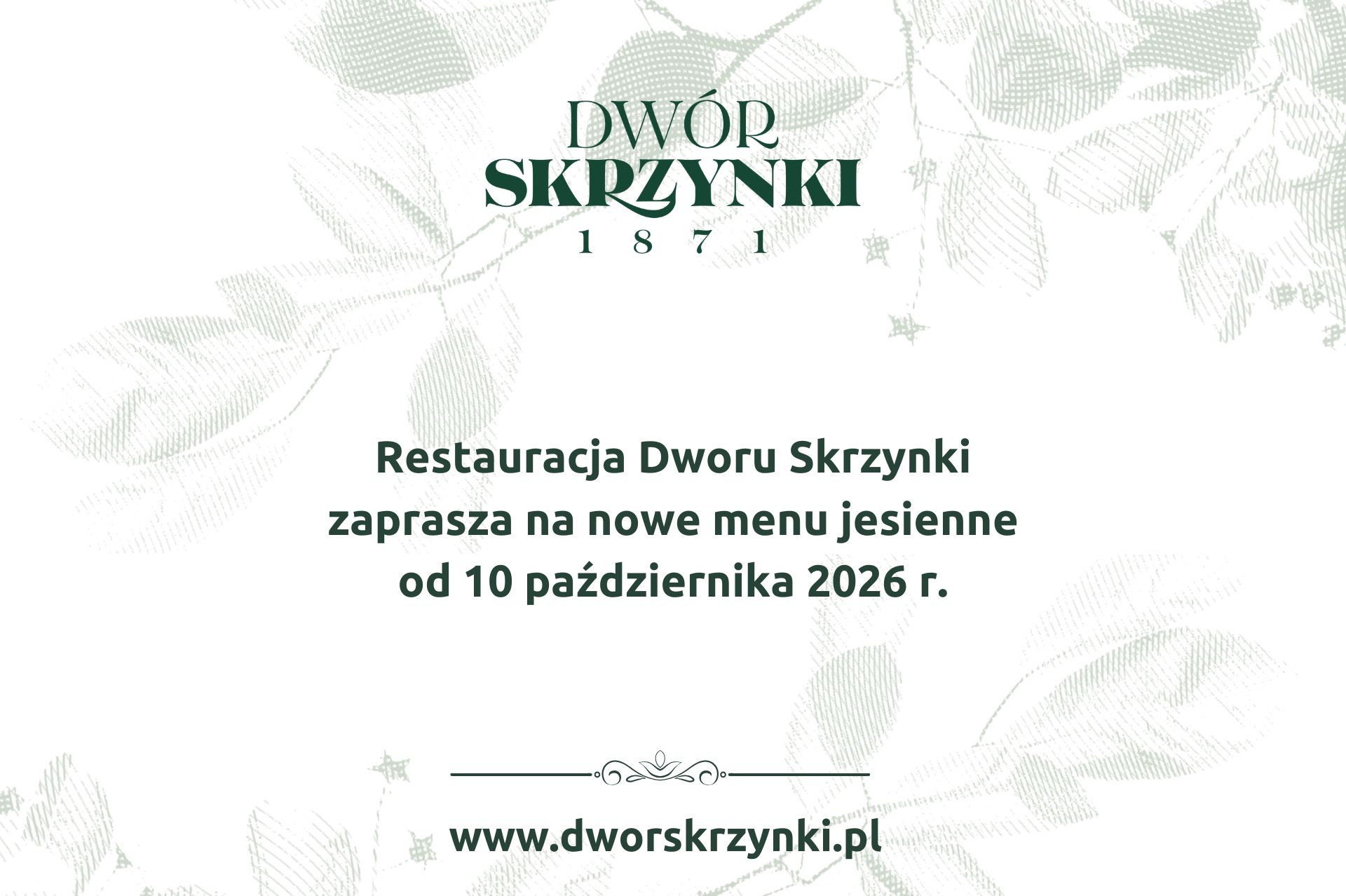 You are currently viewing Nowe menu jesienne w Restauracji Dworu Skrzynki